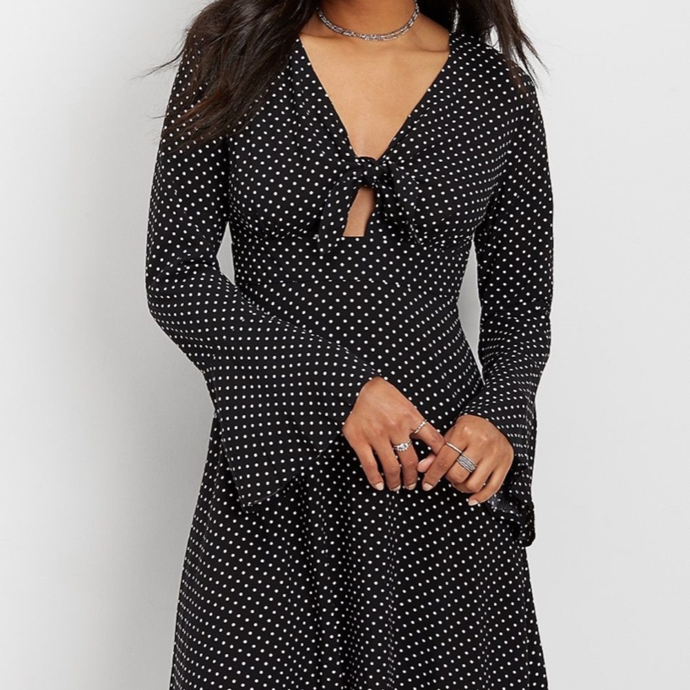 NWT Love, Fire Polka Dotted Dress. Large